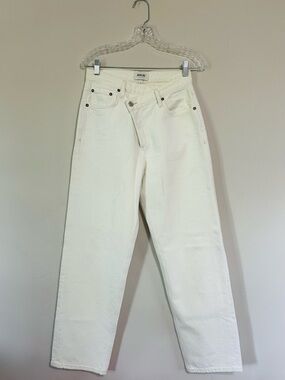 Agolde Off-White Straight-Leg Women’s Jeans
